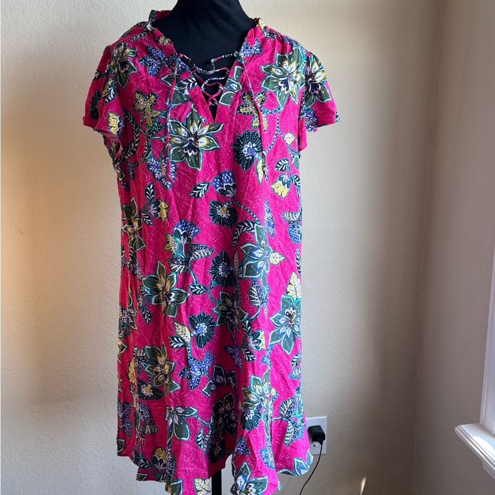 LOFT Pink Floral Dress - Picture 2 of 7